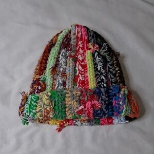 Multicolor Striped Crochet Beanie